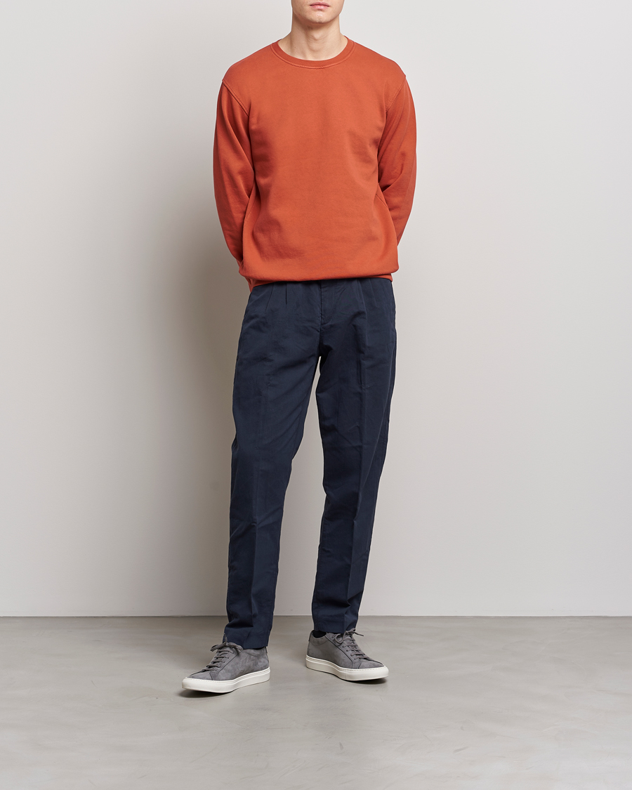 Men | Sweaters & Knitwear | Colorful Standard | Classic Organic Crew Neck Sweat Dark Amber