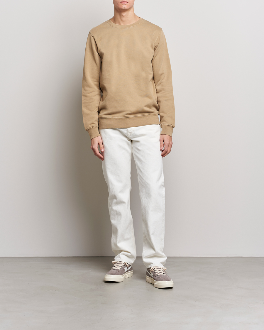 Men | Sweaters & Knitwear | Colorful Standard | Classic Organic Crew Neck Sweat Desert Khaki