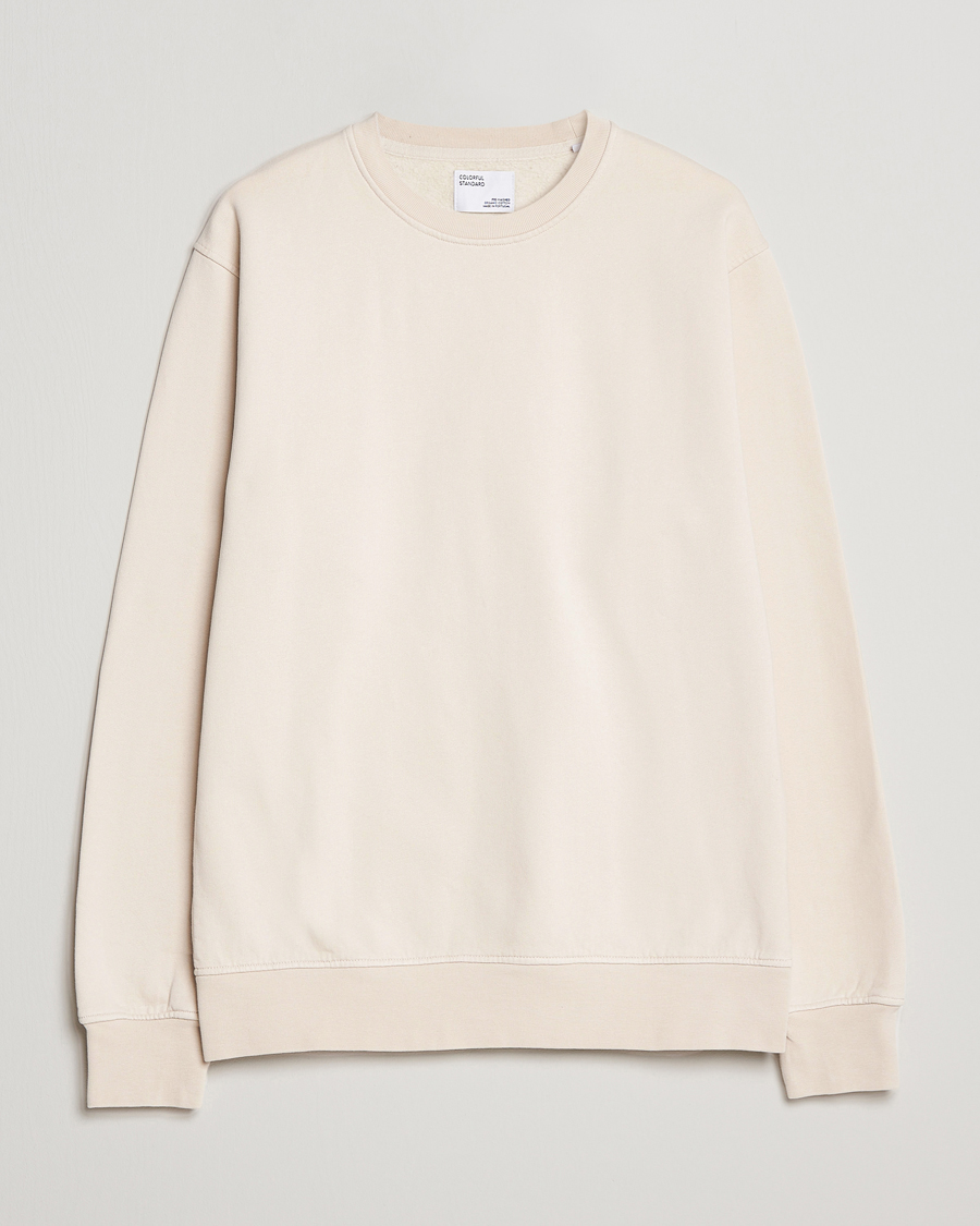 Men | Sweaters & Knitwear | Colorful Standard | Classic Organic Crew Neck Sweat Ivory White