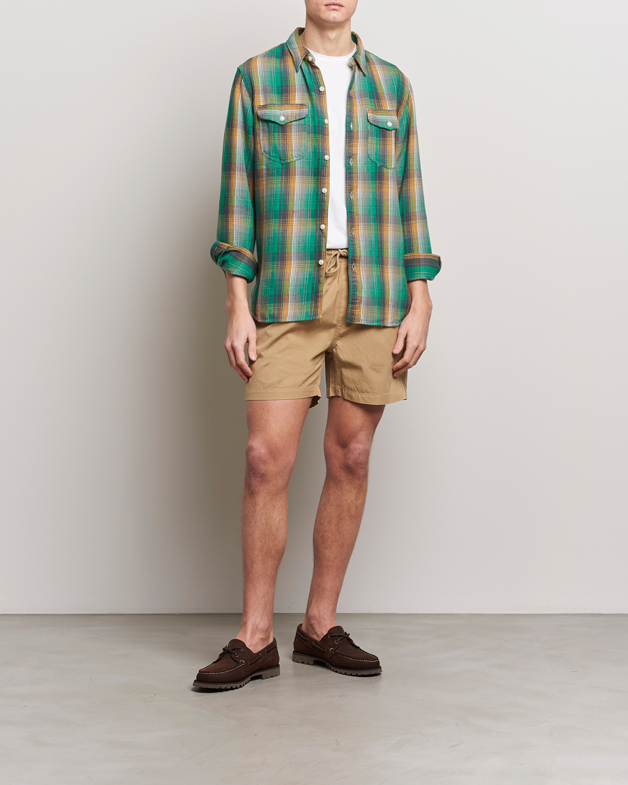 Men | Shorts | Colorful Standard | Classic Organic Twill Drawstring Shorts Desert Khaki