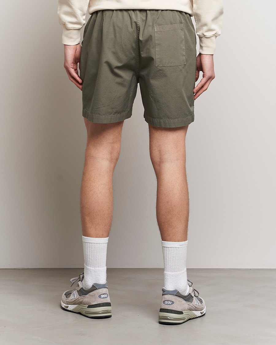 Men | Shorts | Colorful Standard | Classic Organic Twill Drawstring Shorts Dusty Olive