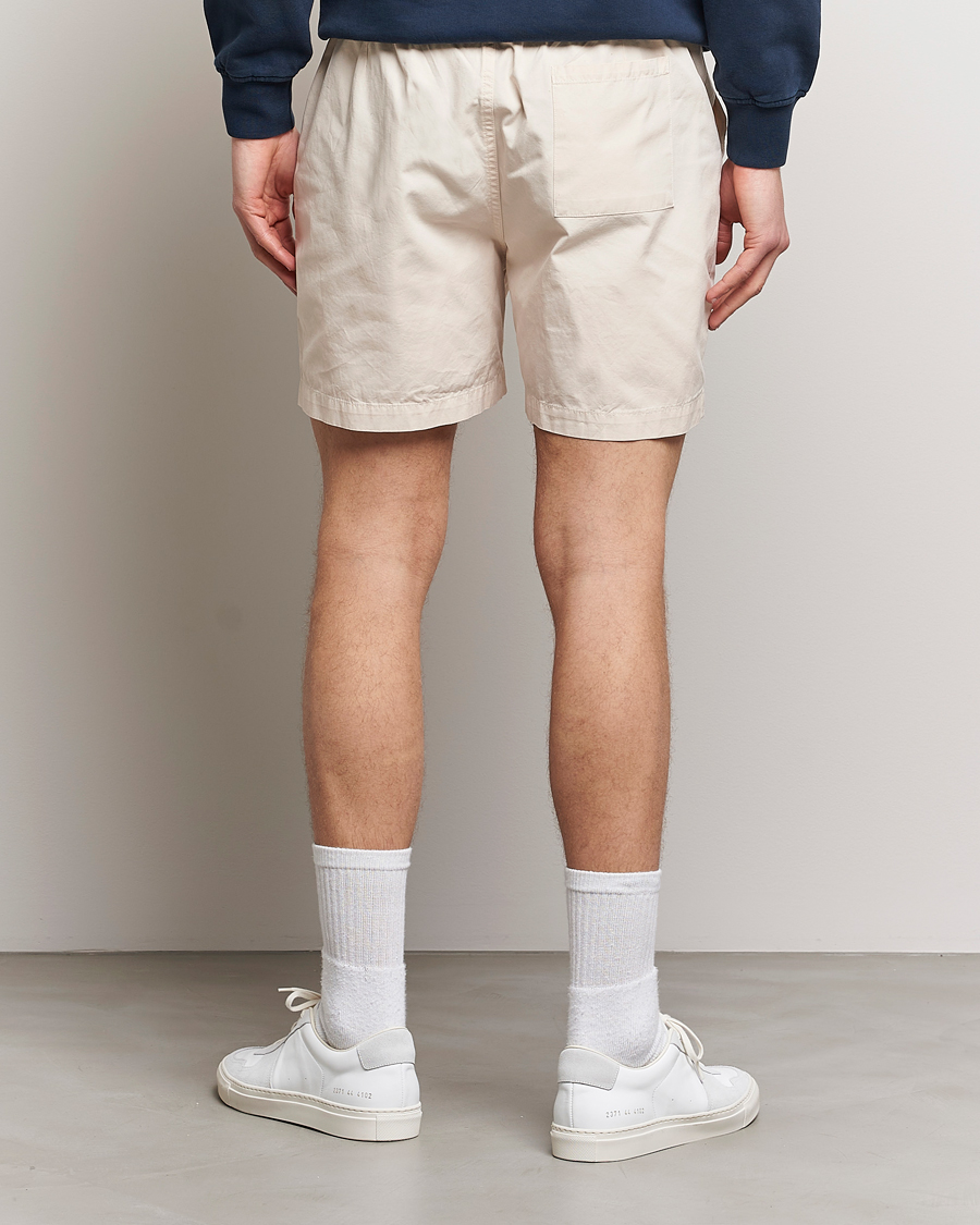 Men | Shorts | Colorful Standard | Classic Organic Twill Drawstring Shorts Ivory White