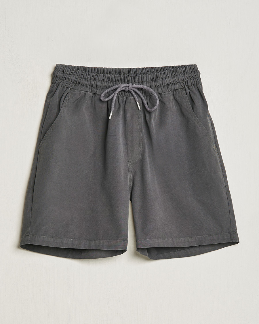 Men | Shorts | Colorful Standard | Classic Organic Twill Drawstring Shorts Lava Grey