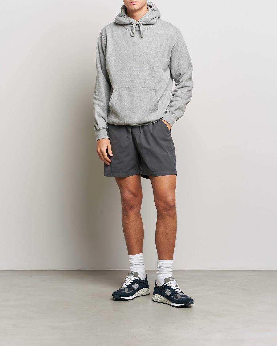 Men | Shorts | Colorful Standard | Classic Organic Twill Drawstring Shorts Lava Grey