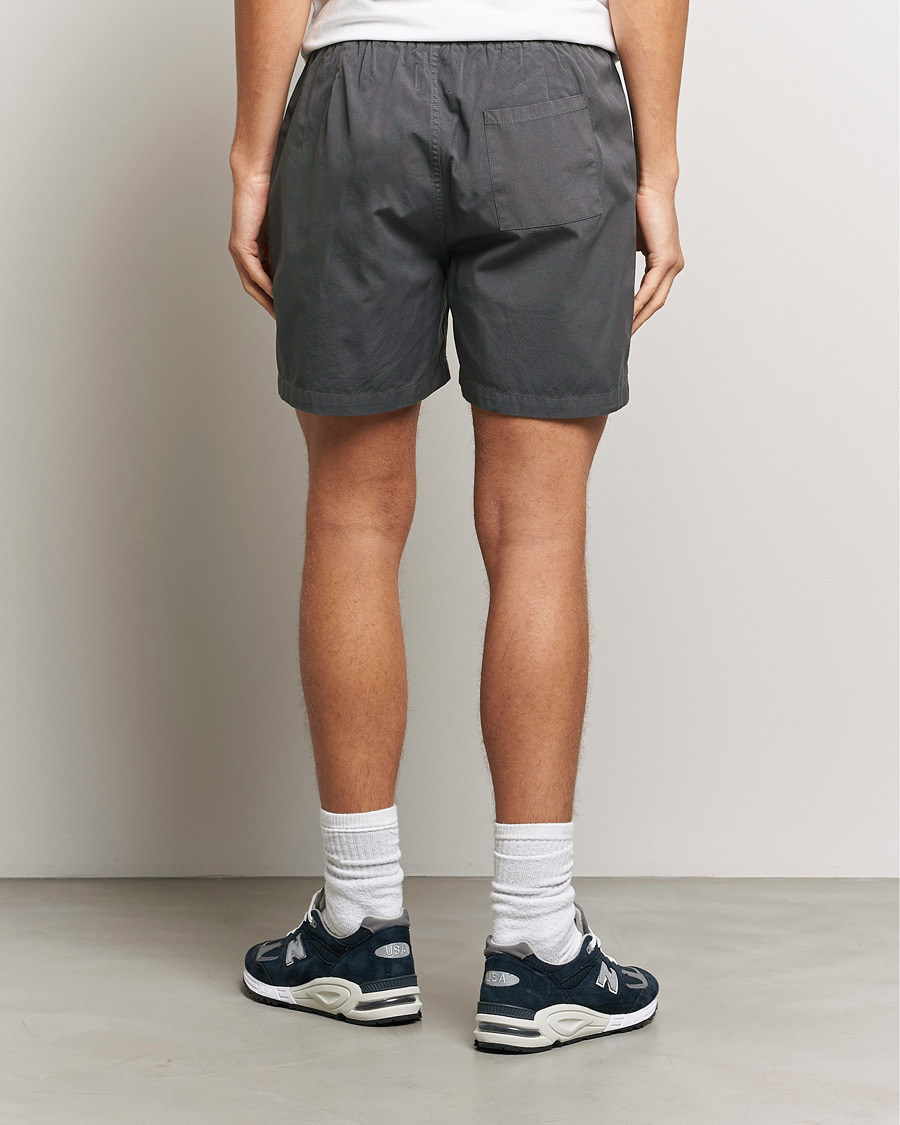 Men | Shorts | Colorful Standard | Classic Organic Twill Drawstring Shorts Lava Grey