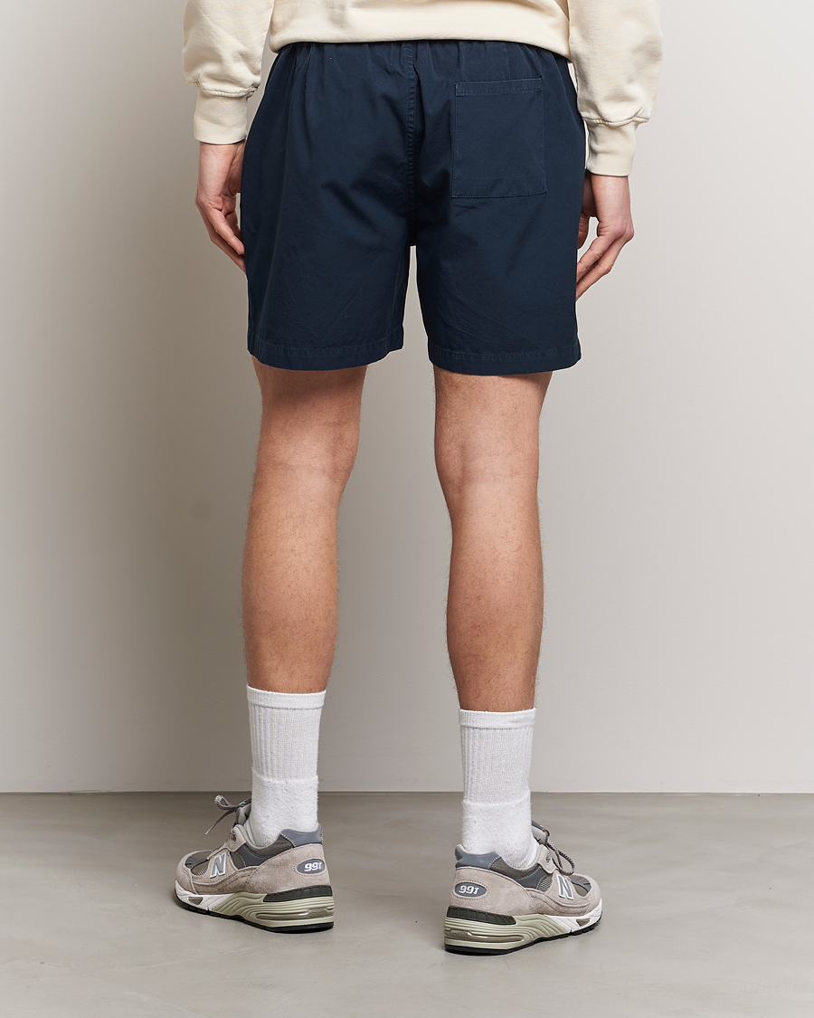 Men | Shorts | Colorful Standard | Classic Organic Twill Drawstring Shorts Navy Blue