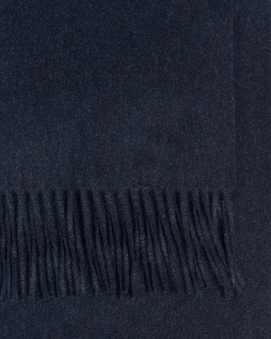 Men | Scarves | Piacenza Cashmere | Cashmere Scarf Navy Melange
