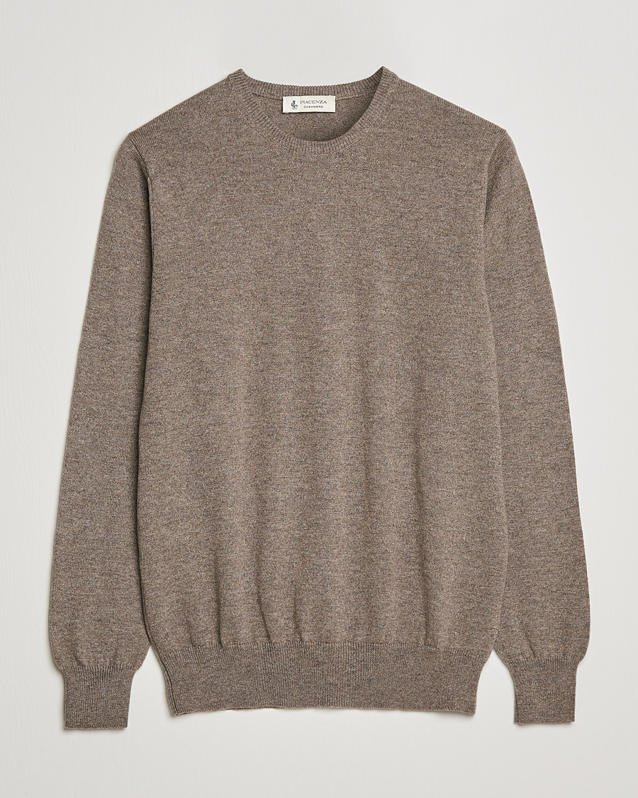Men | Sweaters & Knitwear | Piacenza Cashmere | Cashmere Crew Neck Sweater Brown