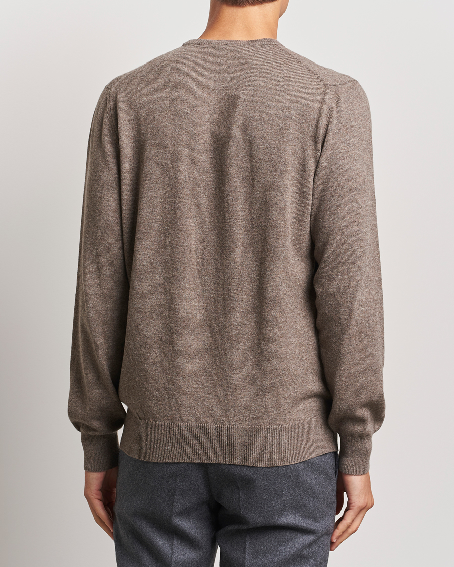 Men | Sweaters & Knitwear | Piacenza Cashmere | Cashmere Crew Neck Sweater Brown