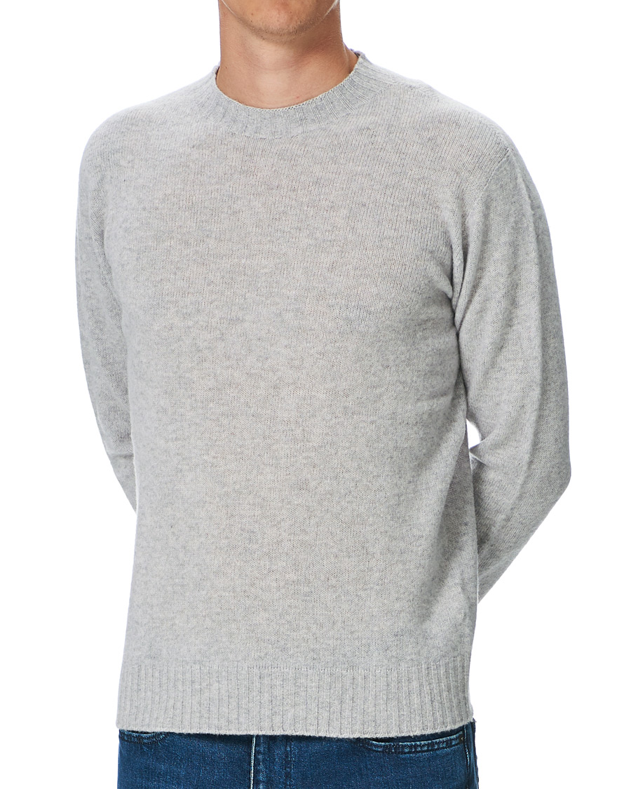 Men | Sweaters & Knitwear | Altea | Wool/Cashmere Crew Neck Sweater Light Grey