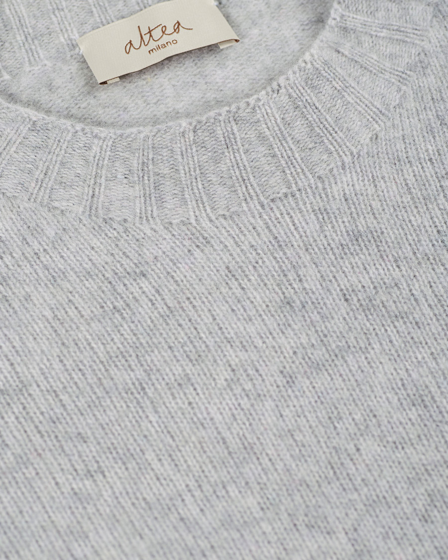 Men | Sweaters & Knitwear | Altea | Wool/Cashmere Crew Neck Sweater Light Grey