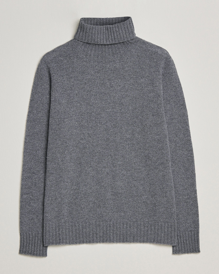 Men | Sweaters & Knitwear | Altea | Wool/Cashmere Turtleneck Sweater Heather Grey