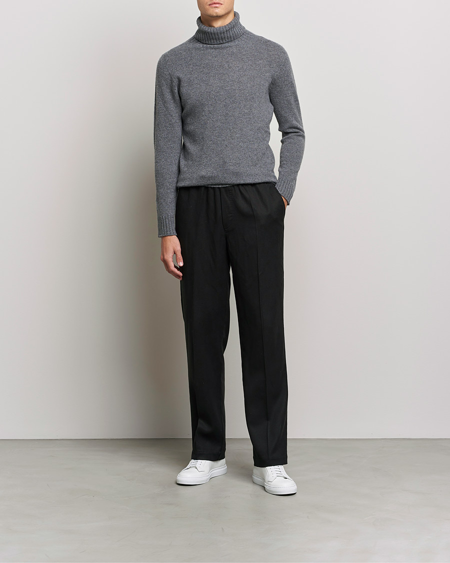 Men | Sweaters & Knitwear | Altea | Wool/Cashmere Turtleneck Sweater Heather Grey