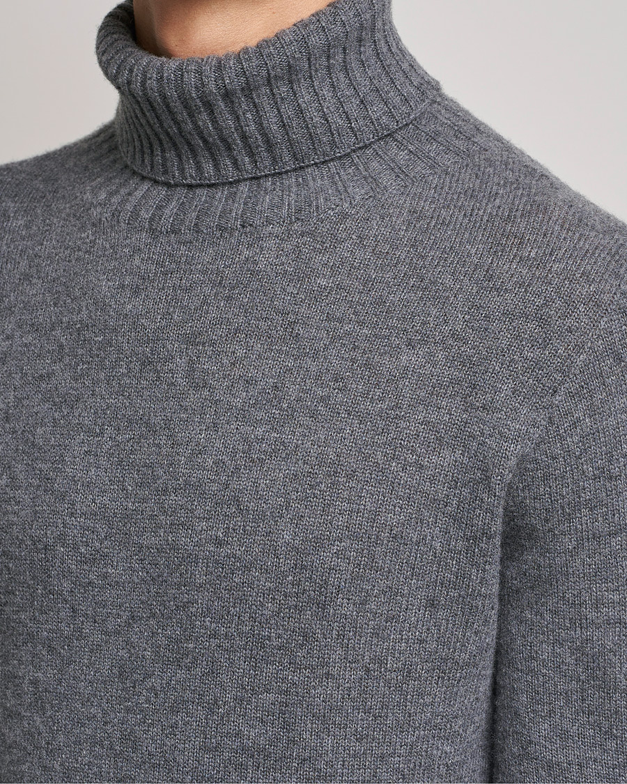 Men | Sweaters & Knitwear | Altea | Wool/Cashmere Turtleneck Sweater Heather Grey