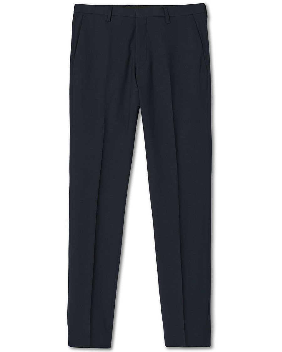 Men | Trousers | Tiger of Sweden | Thodd Wool Suit Trousers Navy