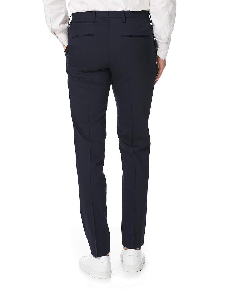 Men | Trousers | Tiger of Sweden | Thodd Wool Suit Trousers Navy