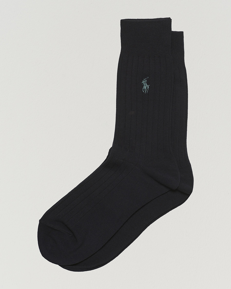 Men | Underwear & Socks | Polo Ralph Lauren | 2-Pack Egyptian Cotton Socks Black