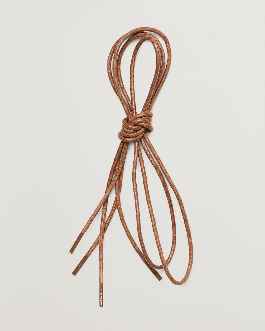 Men | Shoe Care | Saphir Medaille d'Or | Shoe Laces Thin Waxed 75cm Tobacco