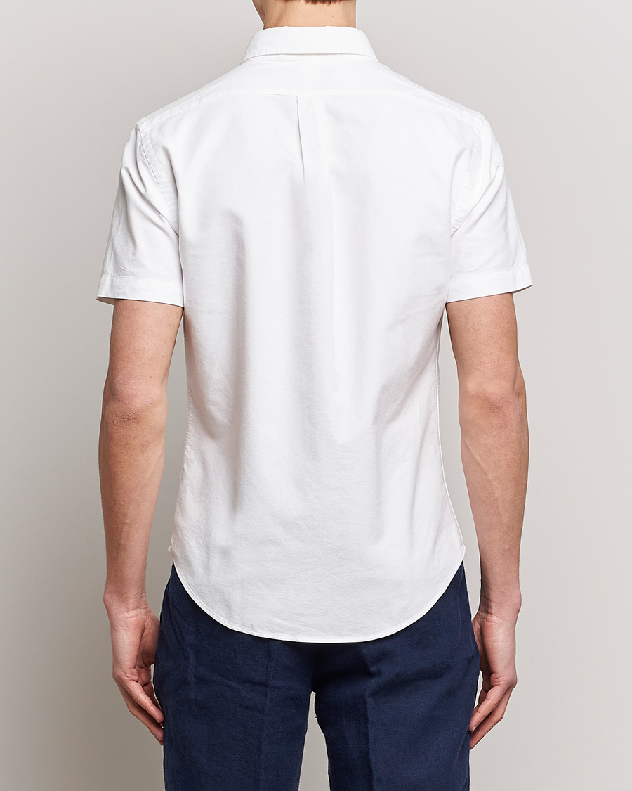Men | Shirts | Polo Ralph Lauren | Slim Fit Oxford Short Sleeve Shirt White