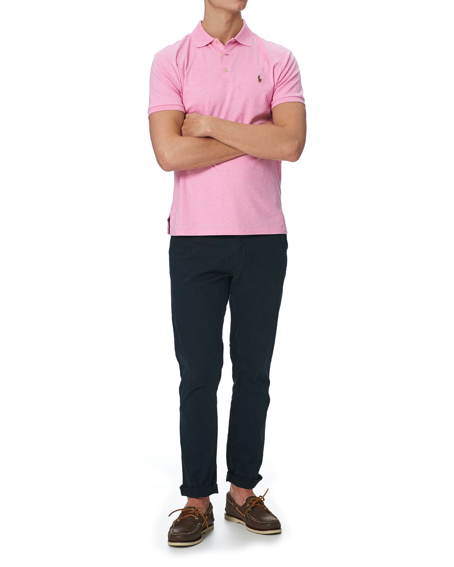 Men | Polo Shirts | Polo Ralph Lauren | Custom Slim Fit Interlock Polo Hampton Pink Heather