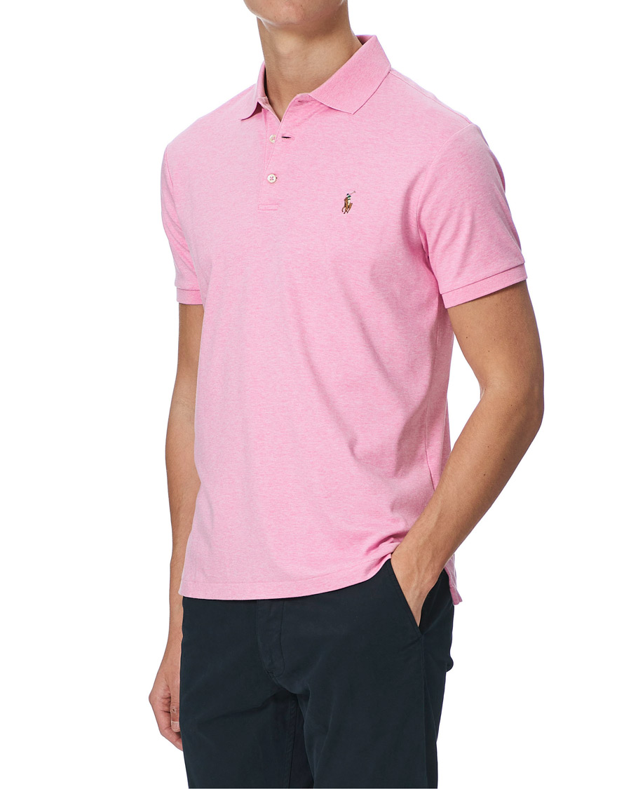 Men | Polo Shirts | Polo Ralph Lauren | Custom Slim Fit Interlock Polo Hampton Pink Heather