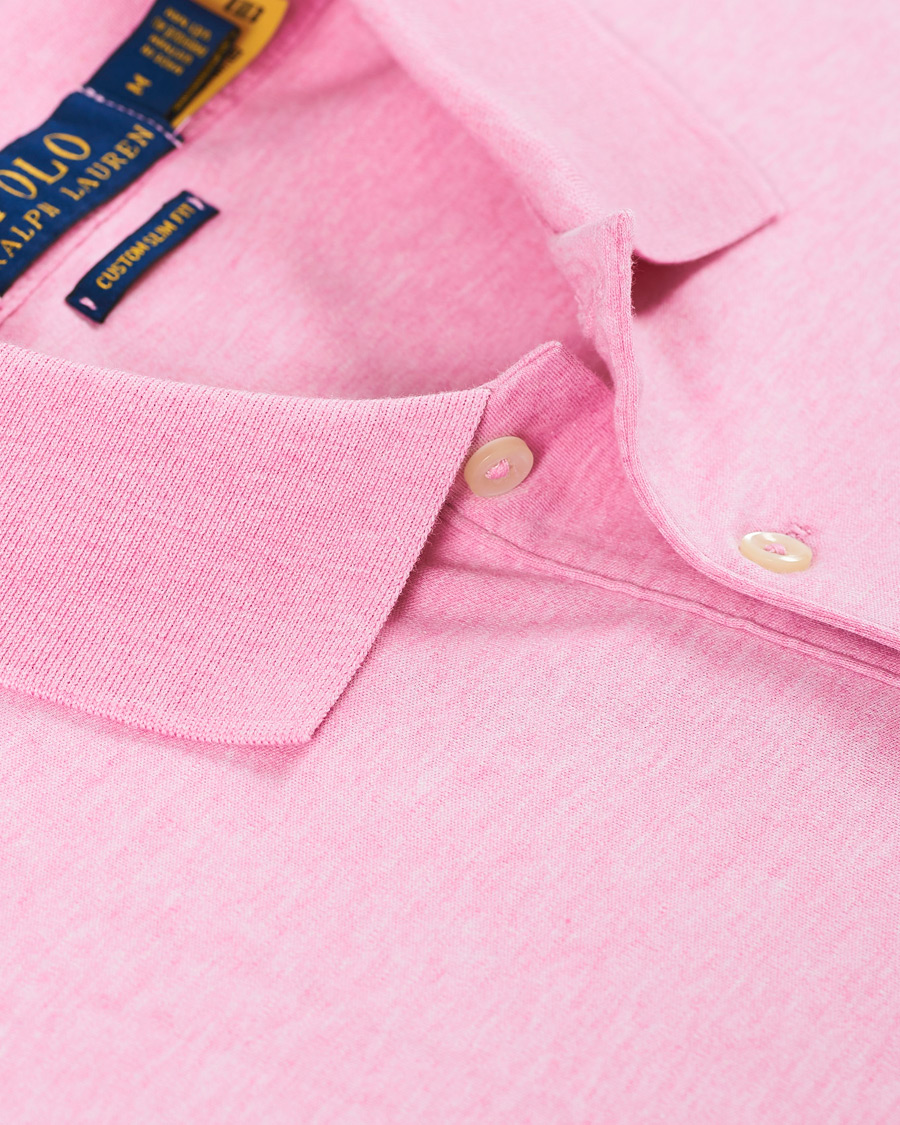 Men | Polo Shirts | Polo Ralph Lauren | Custom Slim Fit Interlock Polo Hampton Pink Heather