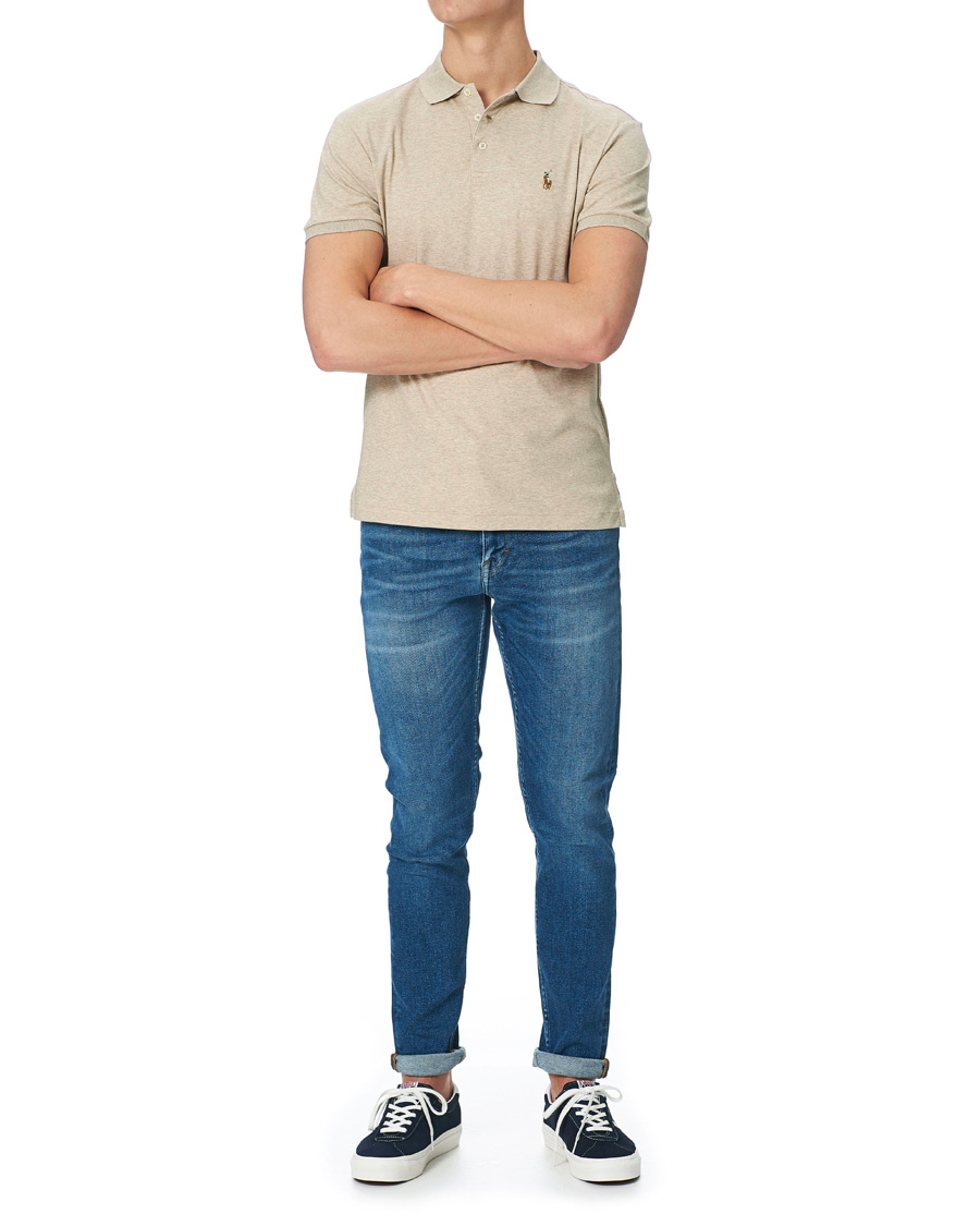Men | Polo Shirts | Polo Ralph Lauren | Luxury Pima Cotton Polo Tuscan Beige Heather