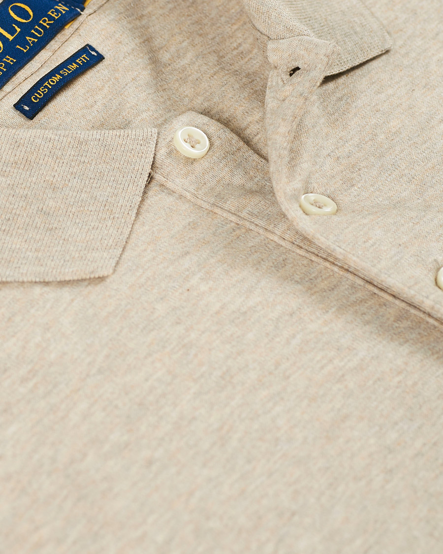 Men | Polo Shirts | Polo Ralph Lauren | Luxury Pima Cotton Polo Tuscan Beige Heather