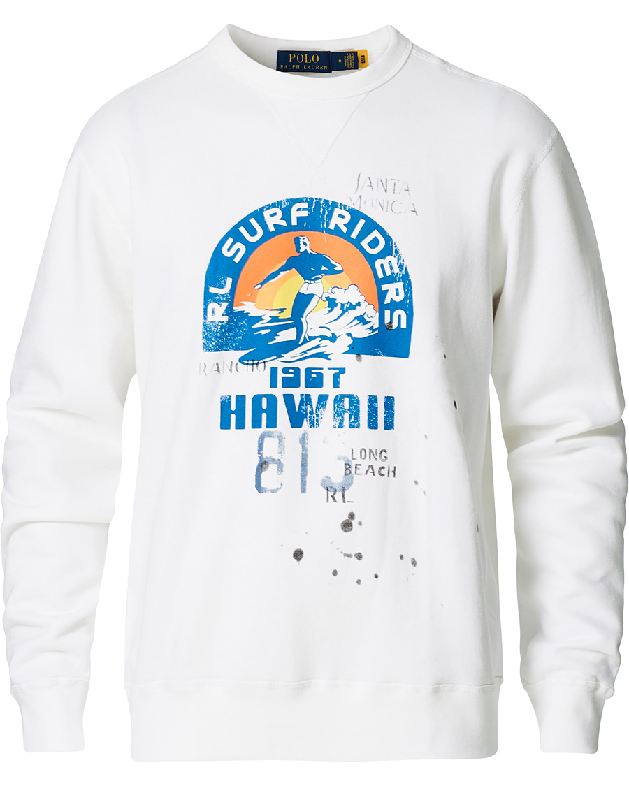 Men | Sweaters & Knitwear | Polo Ralph Lauren | Surf Riders Crew Neck Sweatshirt White
