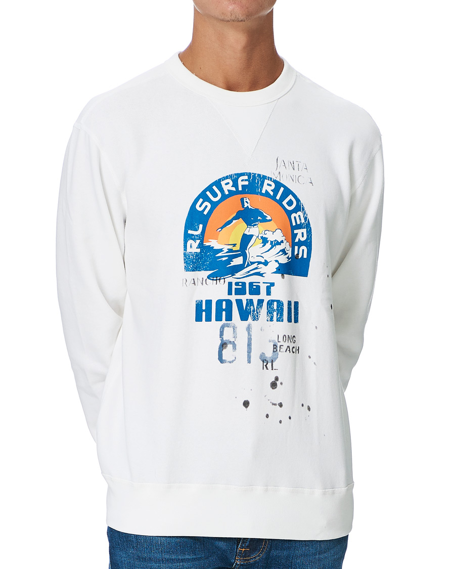 Men | Sweaters & Knitwear | Polo Ralph Lauren | Surf Riders Crew Neck Sweatshirt White
