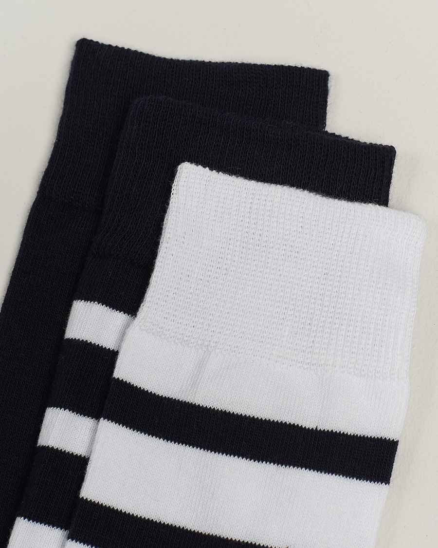 Men | Underwear & Socks | Armor-lux | 3-Pack Loer Socks Navy/White