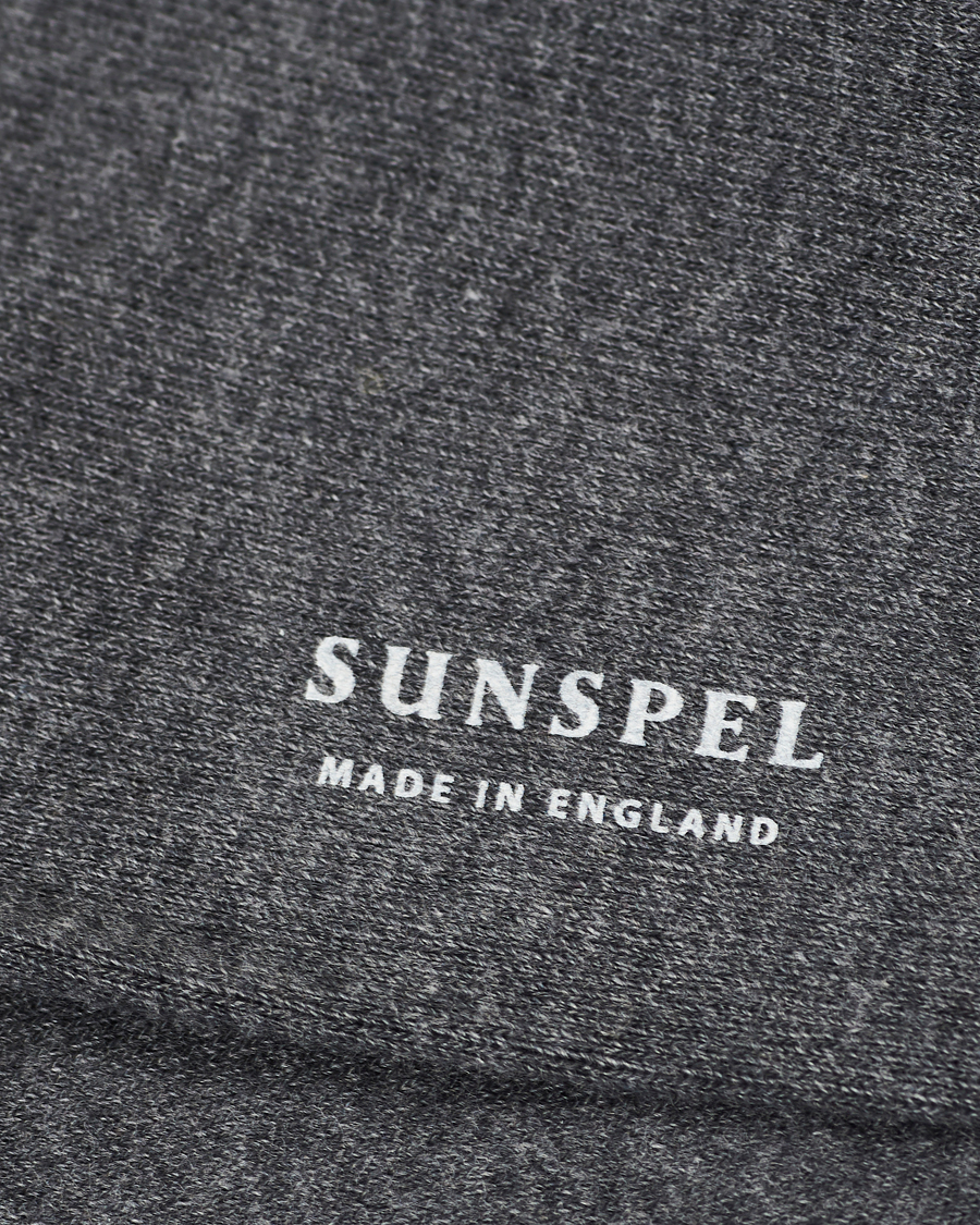 Men | Underwear & Socks | Sunspel | Cotton Blend Socks Grey Melange