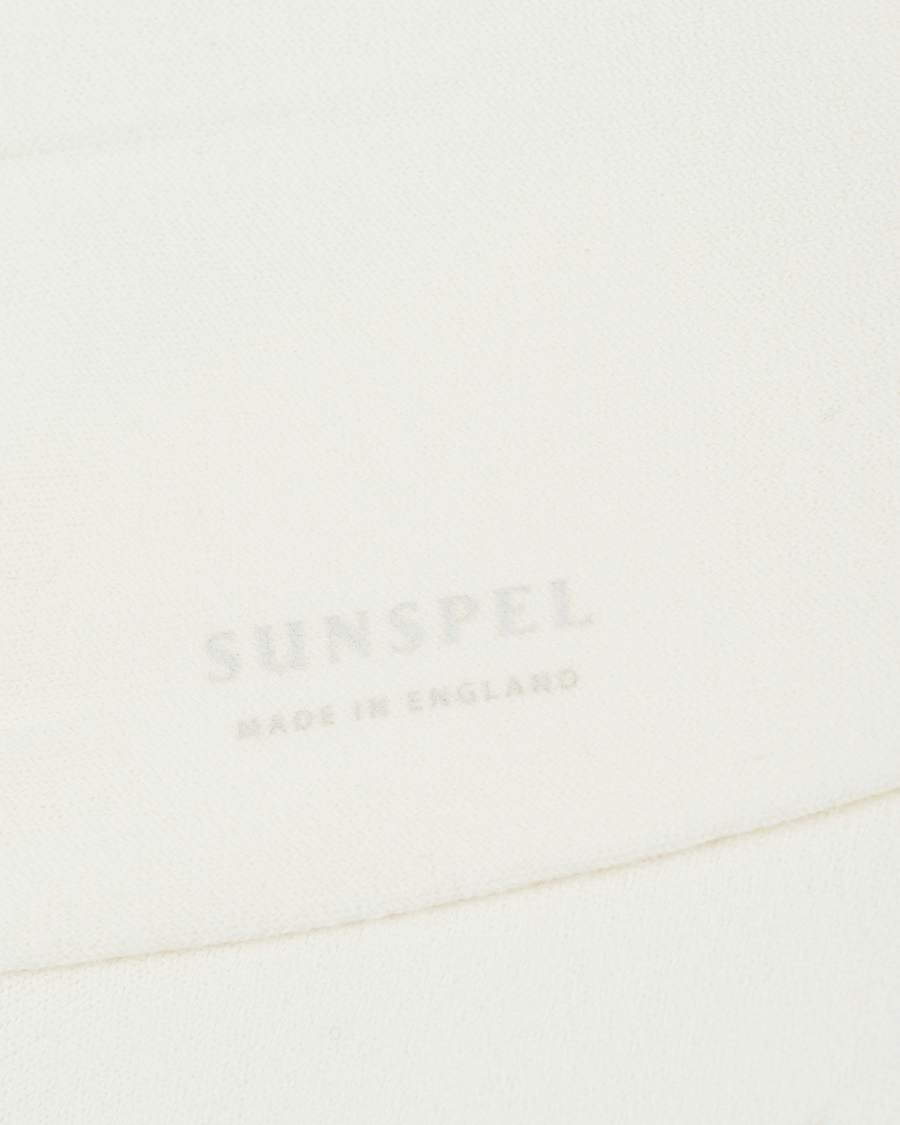 Men | Underwear & Socks | Sunspel | Cotton Blend Socks White