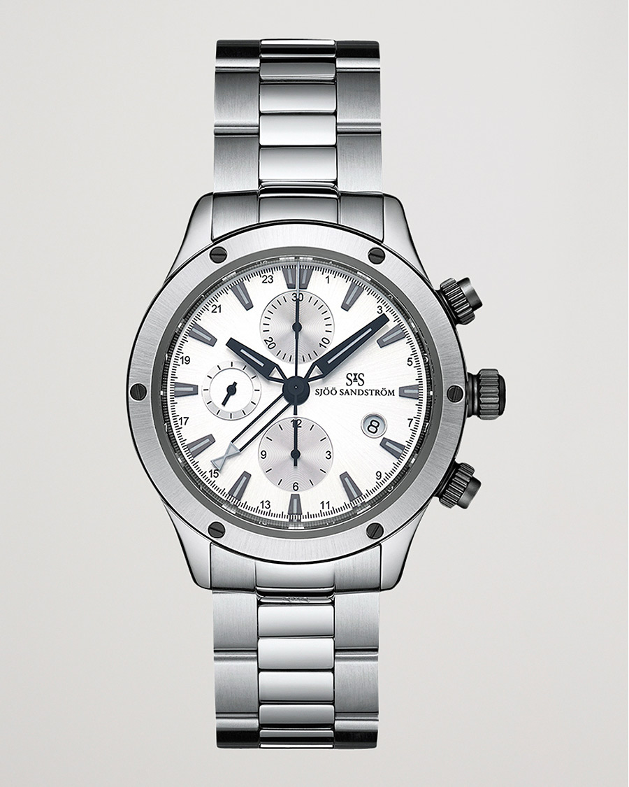 Men | Sjöö Sandström UTC Extreme 44,2mm White and Stainless Steel | Sjöö Sandström | UTC Extreme 44,2mm White and Stainless Steel