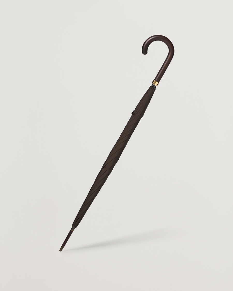 Men | Umbrellas | Fox Umbrellas | Polished Hardwood Umbrella Brown