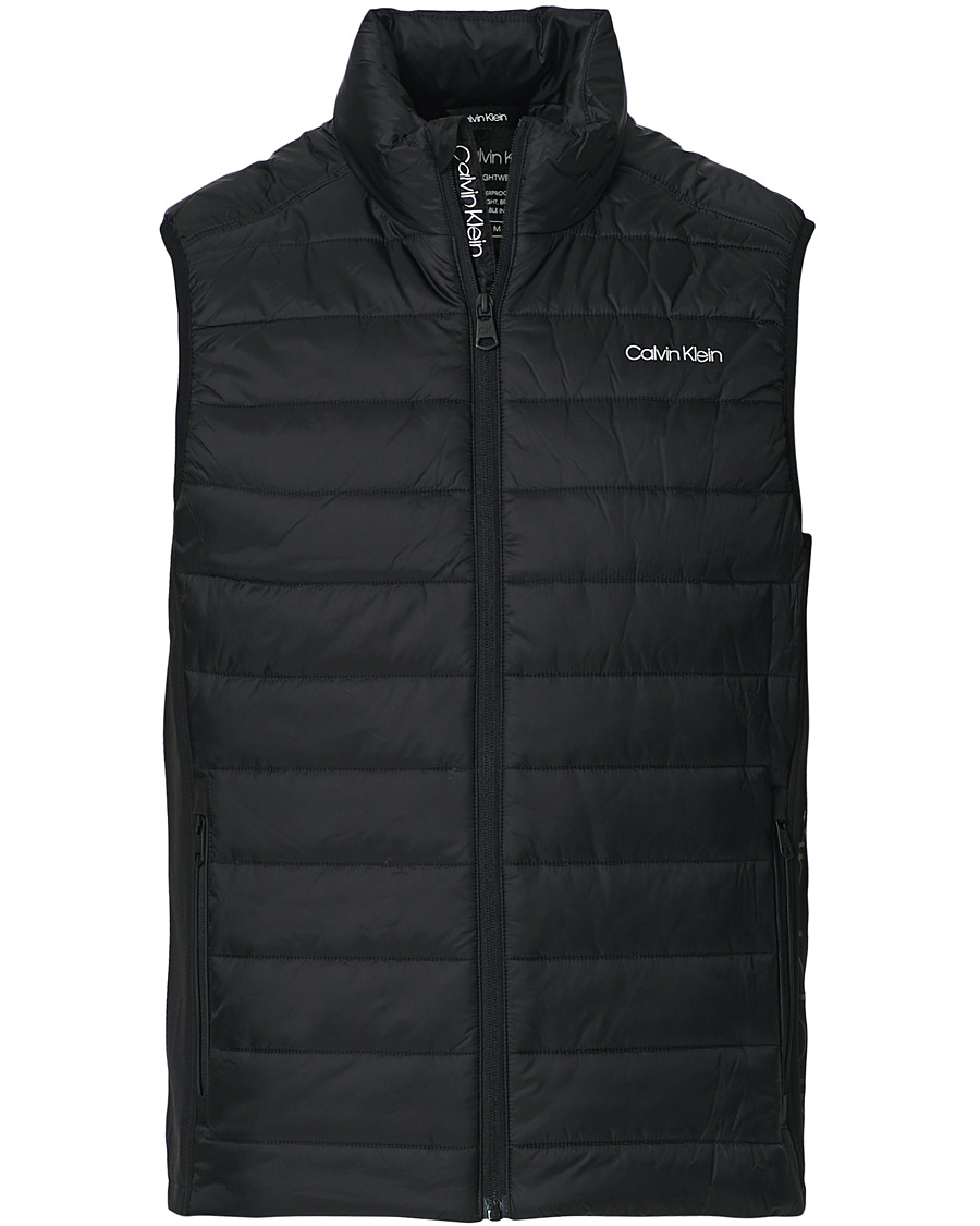 Men | Coats & Jackets | Calvin Klein | Essential Logo Down Vest Black