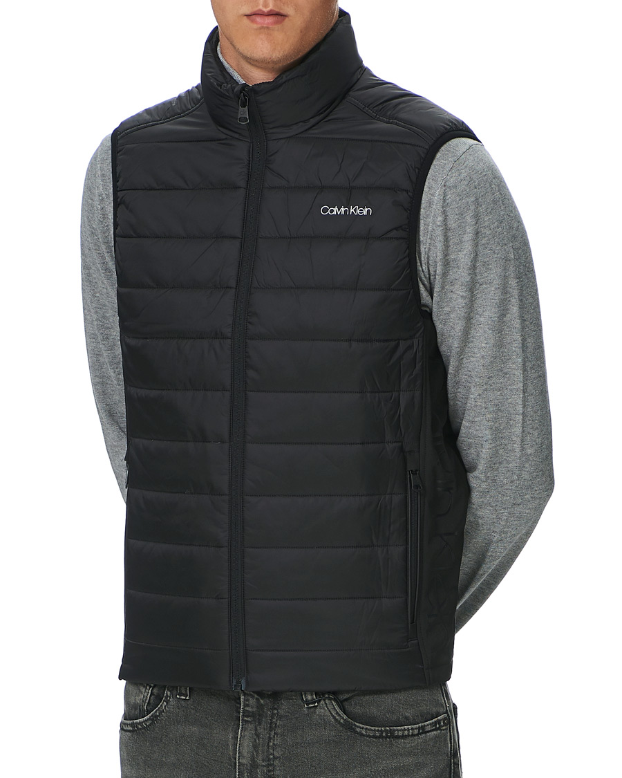 Men | Coats & Jackets | Calvin Klein | Essential Logo Down Vest Black