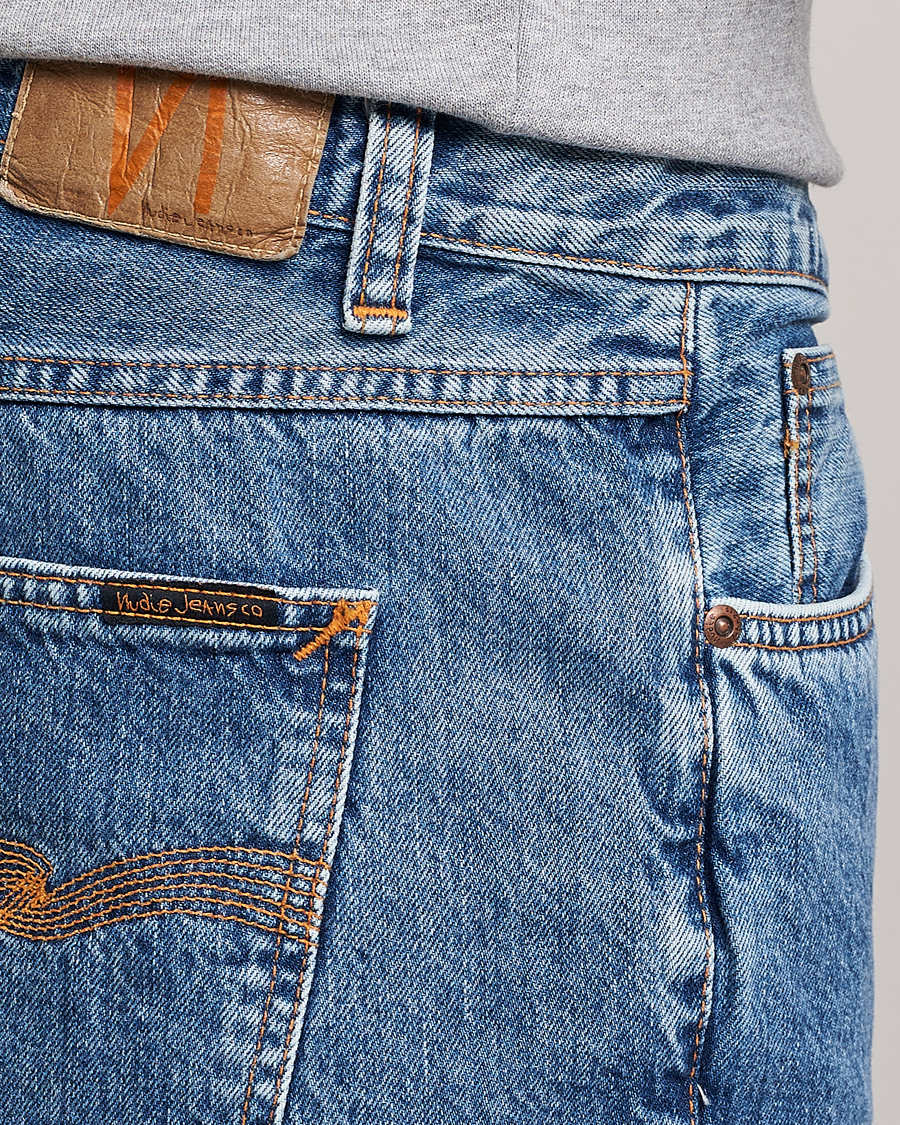 Men | Shorts | Nudie Jeans | Josh Stretch Denim Shorts Friendly Blue