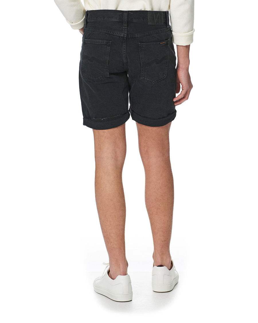 Men | Shorts | Nudie Jeans | Josh Stretch Denim Shorts Black Water