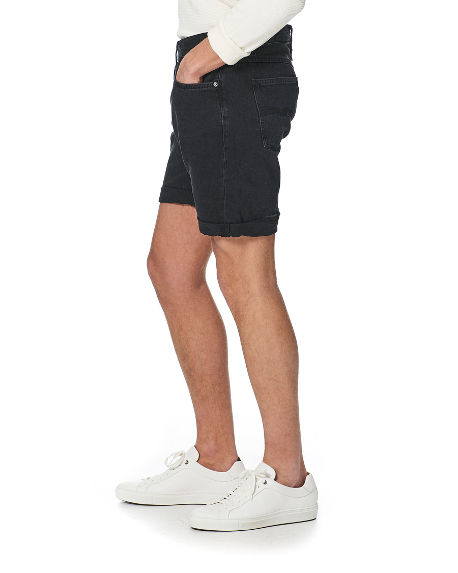 Men | Shorts | Nudie Jeans | Josh Stretch Denim Shorts Black Water