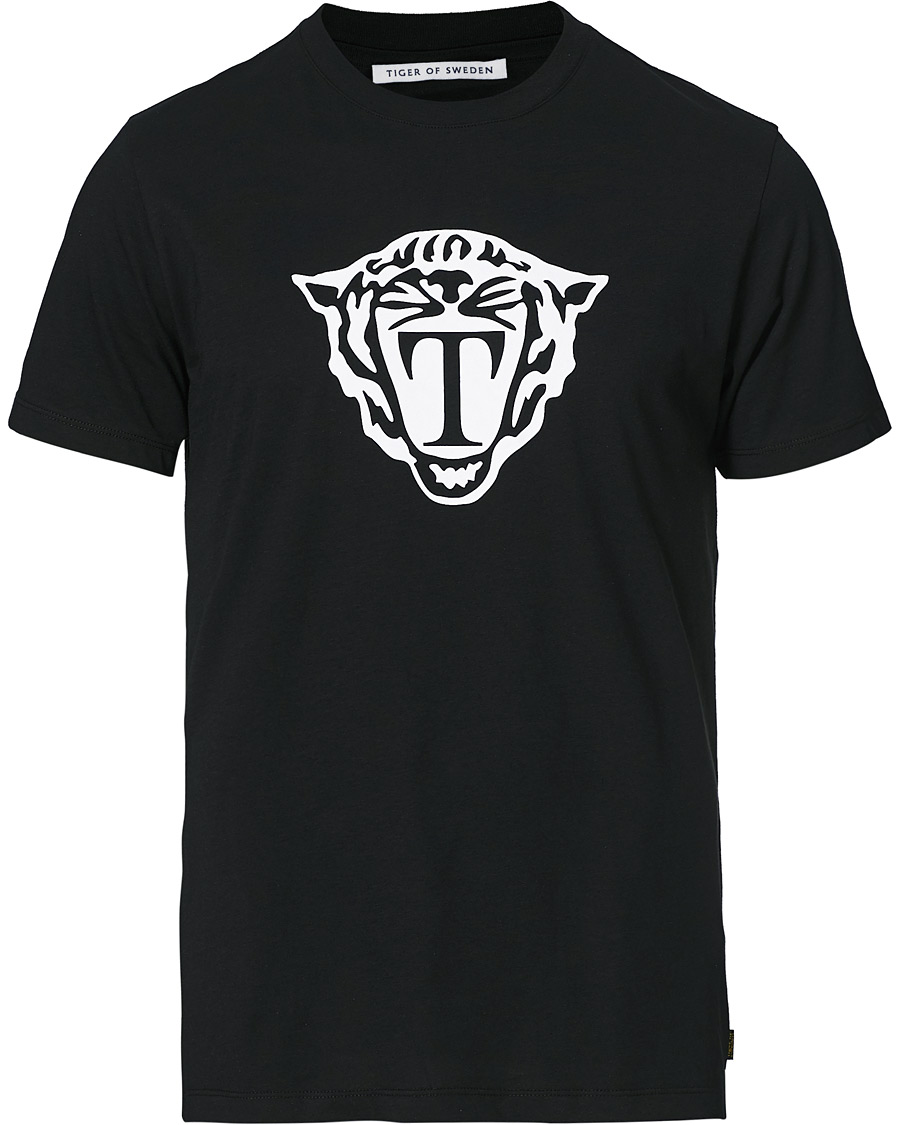 Men | T-Shirts | Tiger of Sweden | Fleek Printed Crew Neck Tee Black
