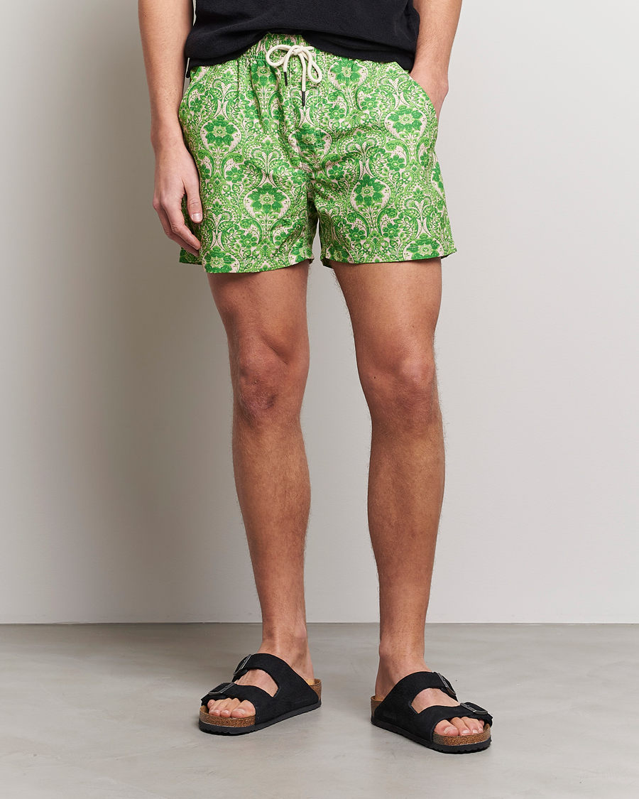 Men | Swimwear | OAS | Printed Swim Shorts Greenie