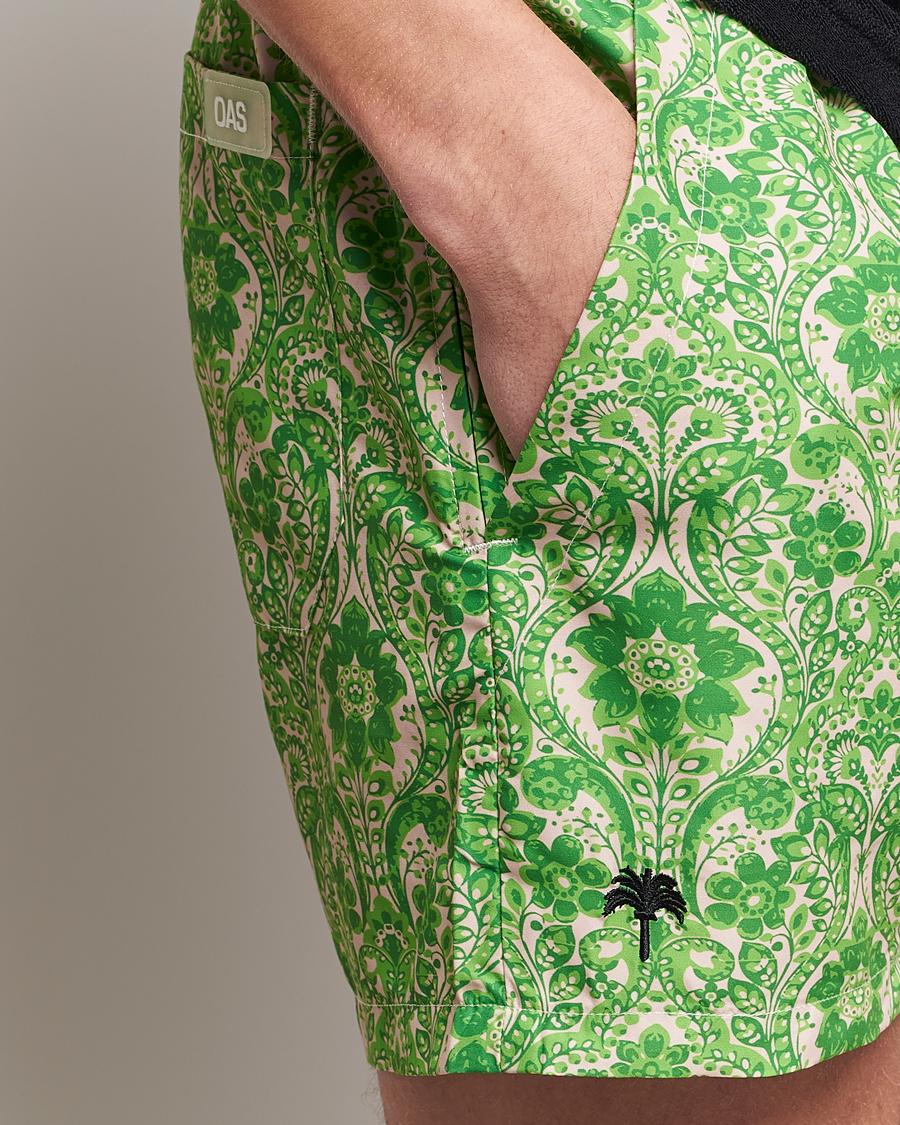Men | Swimwear | OAS | Printed Swim Shorts Greenie