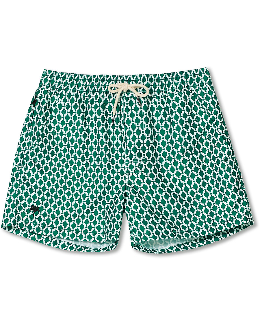 Men | Swimwear | OAS | Printed Swim Shorts Green Tile