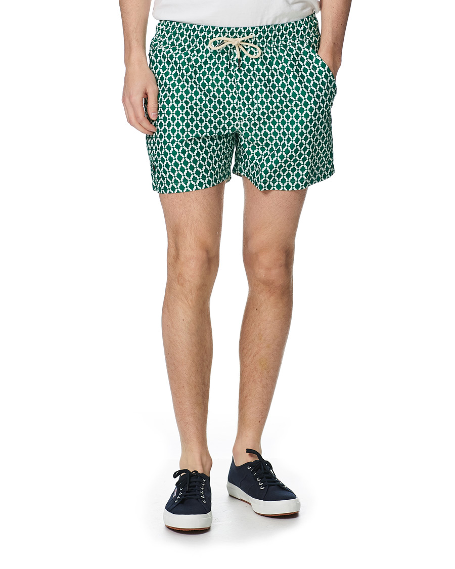 Men | Swimwear | OAS | Printed Swim Shorts Green Tile