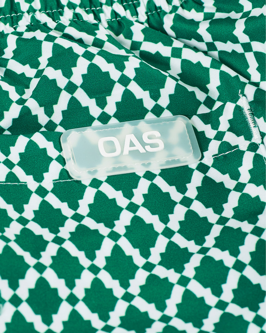 Men | Swimwear | OAS | Printed Swim Shorts Green Tile