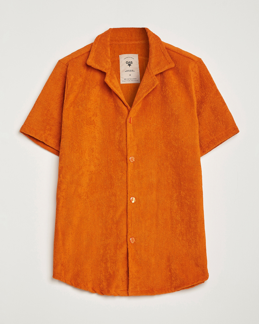 Men | Shirts | OAS | Terry Cuba Short Sleeve Shirt Terracotta