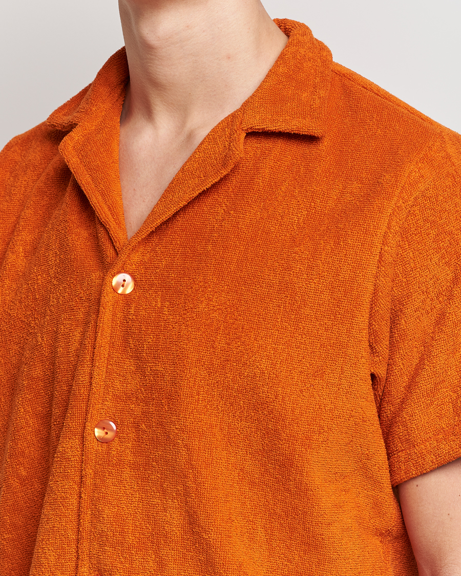 Men | Shirts | OAS | Terry Cuba Short Sleeve Shirt Terracotta