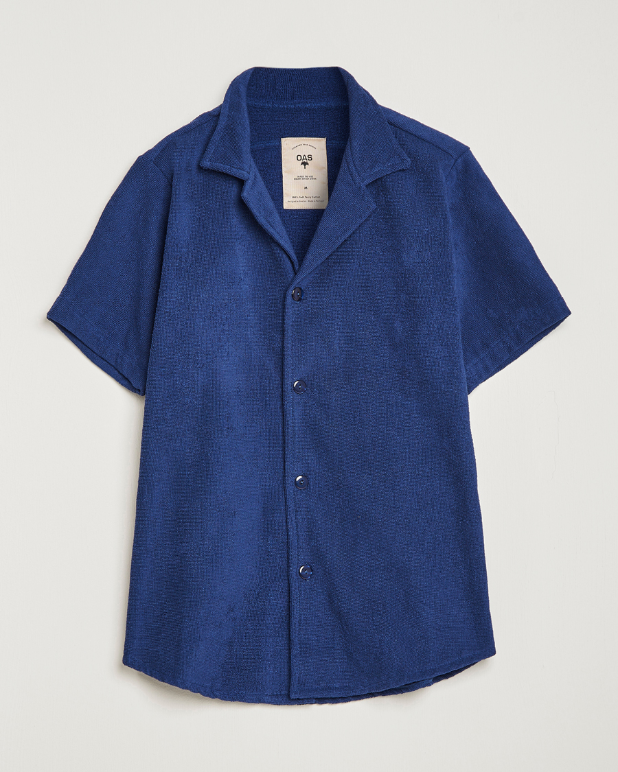 Men | Shirts | OAS | Terry Cuba Short Sleeve Shirt Navy