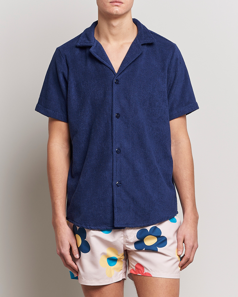 Men | Shirts | OAS | Terry Cuba Short Sleeve Shirt Navy